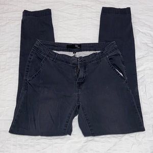 1822 denim charcoal grey cropped pants